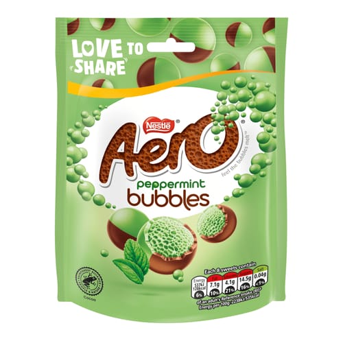 Aero Bubbles Peppermint Milk Chocolate Sharing Bag 92g