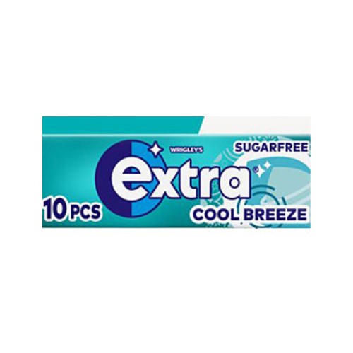 Extra Cool Breeze Chewing Gum Sugar Free 10 Pieces