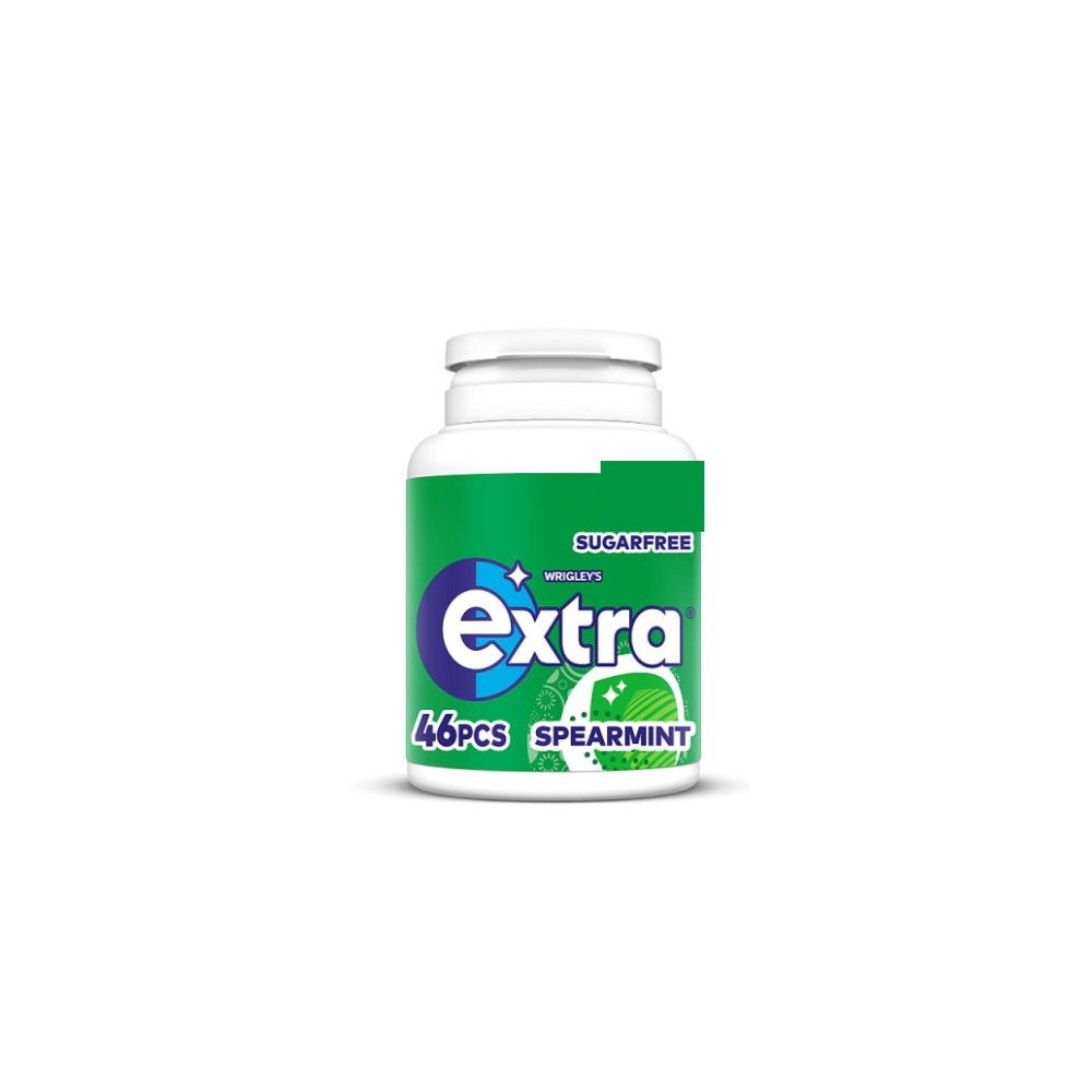 Extra Spearmint Sugarfree Chewing Gum Bottle 46 Pieces