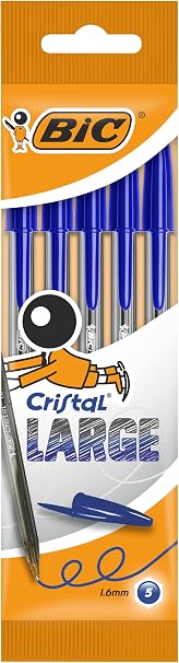 BIC Cristal Ball Pen Blue Pack of 5