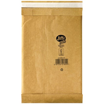 Jiffy Fibre Heavy Duty Brown Envelopes 3 195 x 343mm