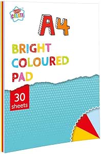 Kids Create A4 Bright Paper Assorted Colours Pack of 30 Hanging