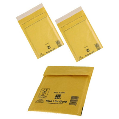 MailLite Paper Bubble Envelopes Gold D/1 180 x 260mm