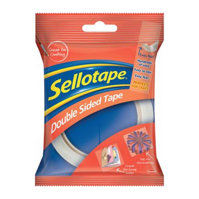 Sellotape Double Sided Tape 12mm x 33m Hanging
