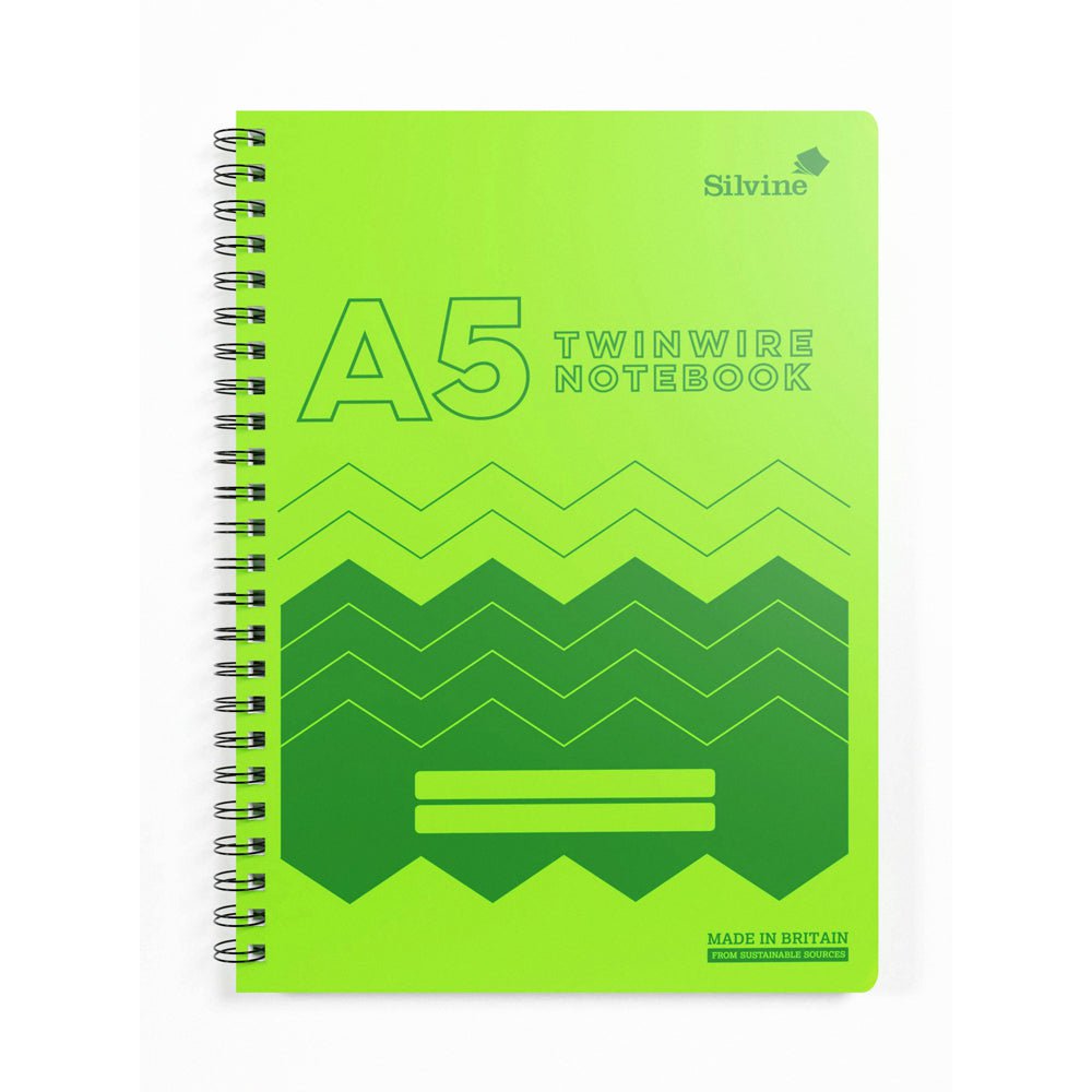 Silvine Fashion Twinwire Notebook A5 PP Cover Lined 140 Pages