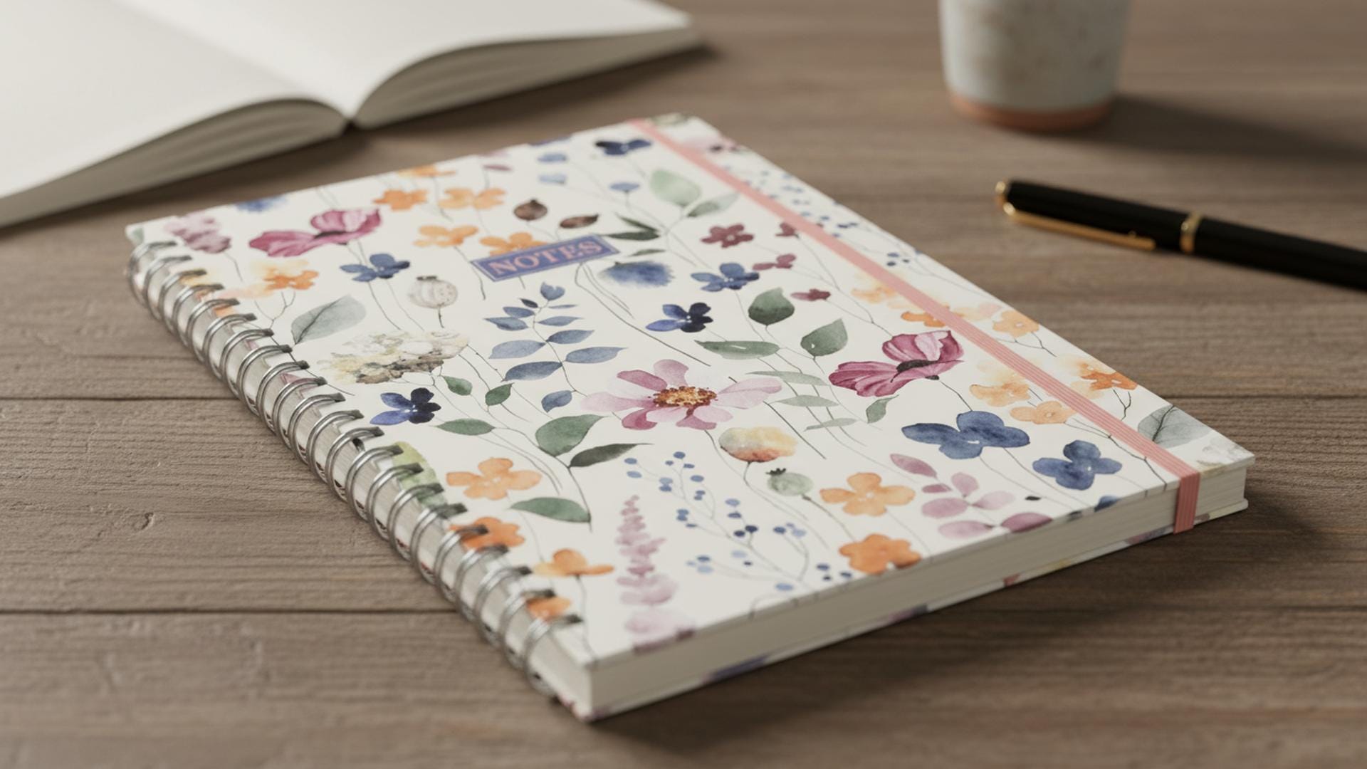 Silvine Hearts & Flowers Twinwire Notebook A4 Lined 160 Pages