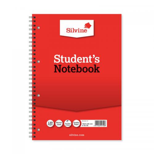 Silvine TwinWire Student Notebook A4 Narrow Ruled 120 Pages