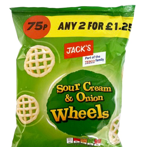 Jack's Sour Cream & Onion Wheels 55g