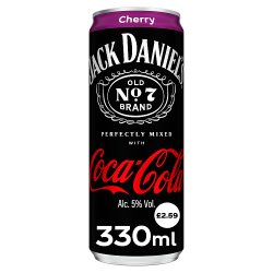Jack Daniel's & Coca-Cola Cherry Pre-Mixed Can 330ml