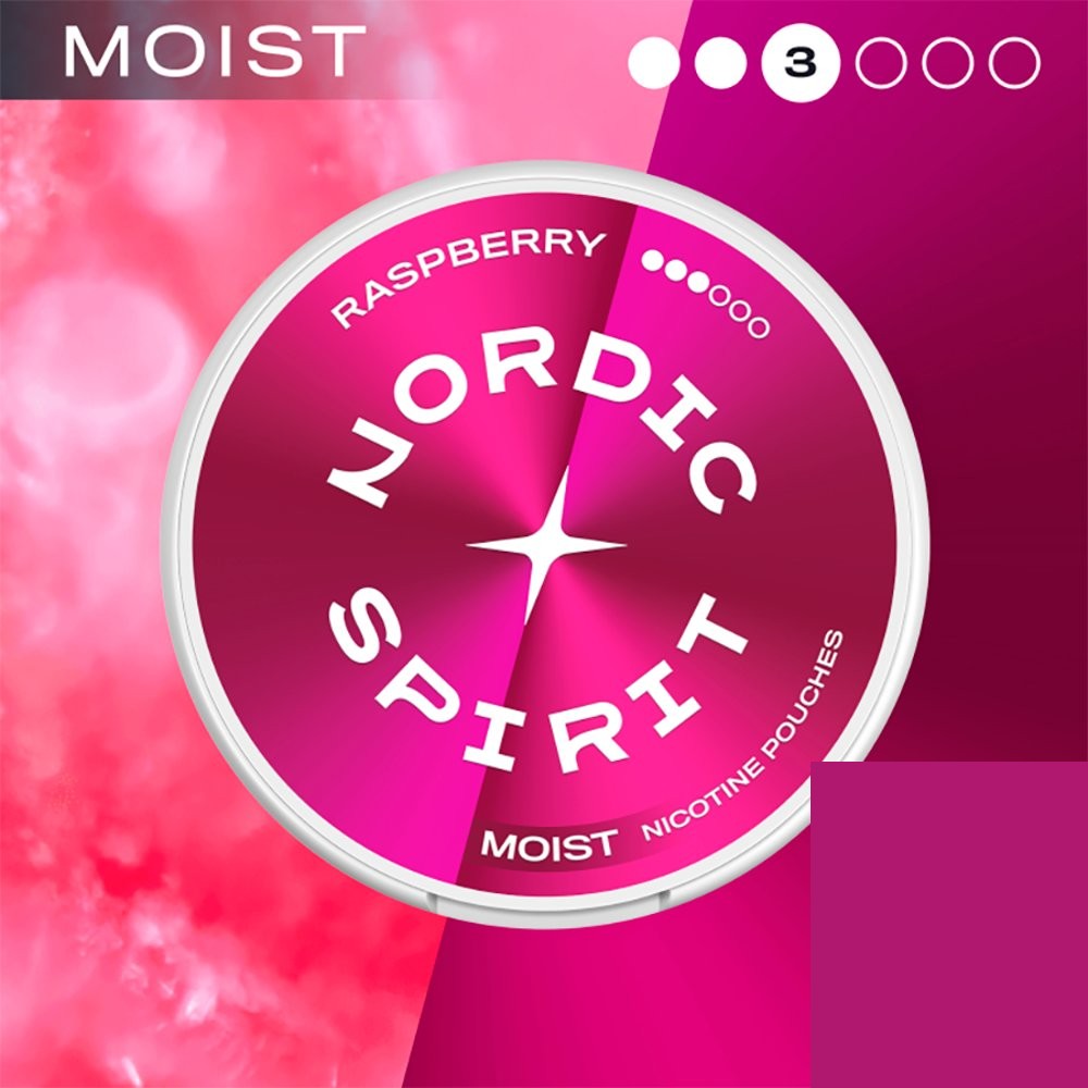 Nordic Spirit Raspberry Strong Nicotine Pouches 9mg