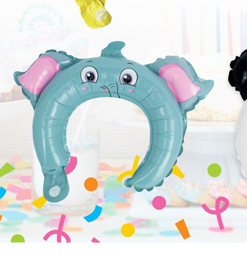 Jaunty Inflatable Animal Headband - Elephant