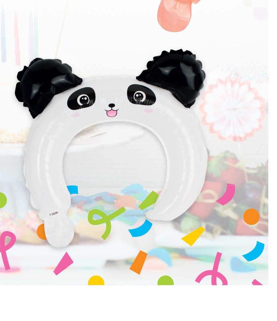 Jaunty Inflatable Animal Headband - Panda