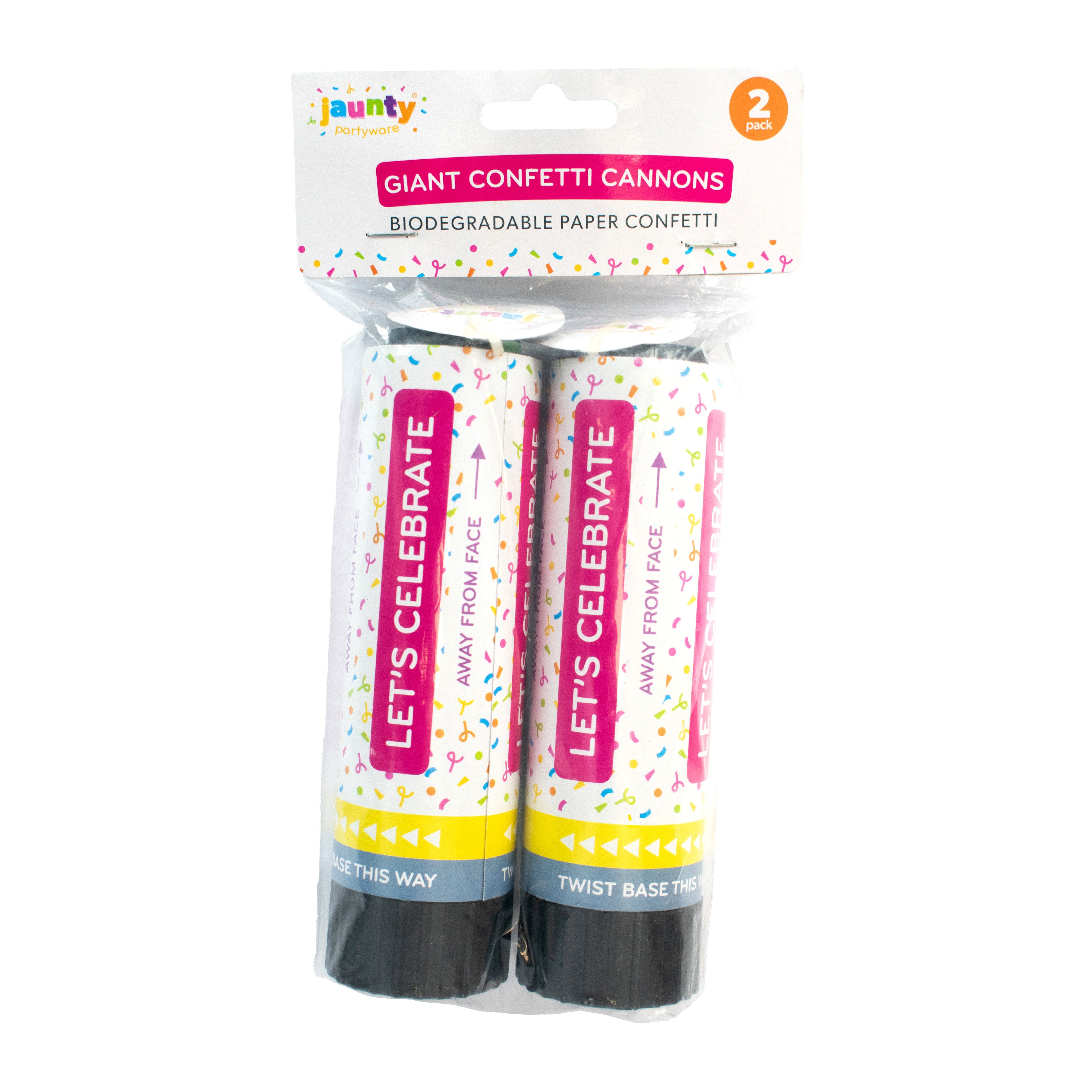 Jaunty Giant Confetti Cannon 2pk