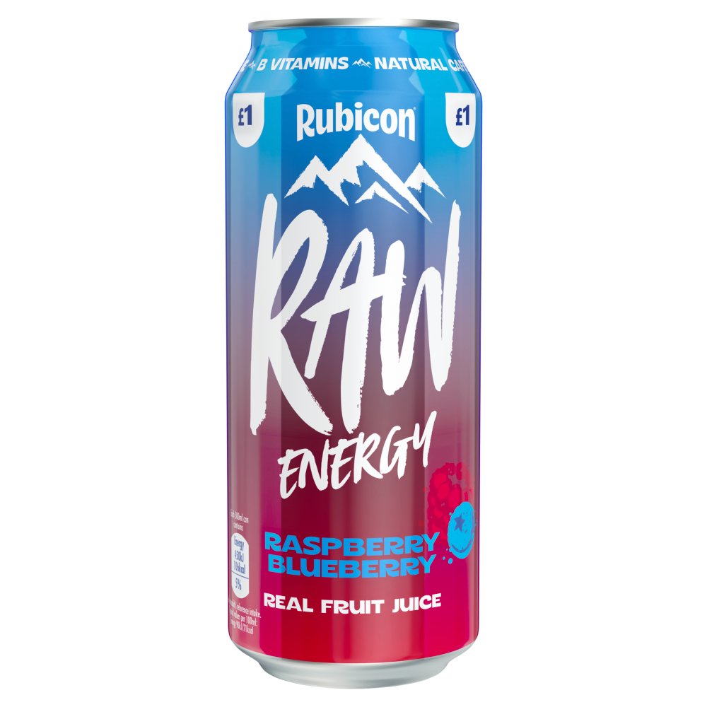 Rubicon Raw Energy Raspberry & Blueberry 500ml